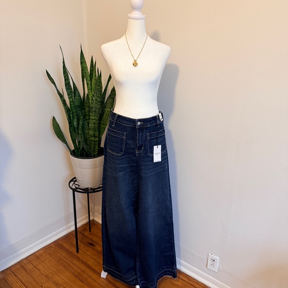 Judy Blue Denim - Judy Blue | High Rise Palazzo Wide Leg Jeans, Dark Indigo